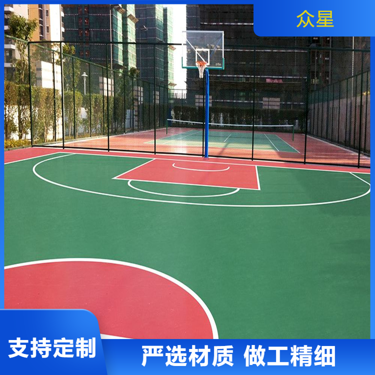 鹤岗市塑胶跑道篮球场硅PU - 方案